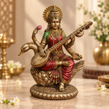 Goddess Saraswati with Veena Idol