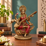 Goddess Saraswati with Veena Idol