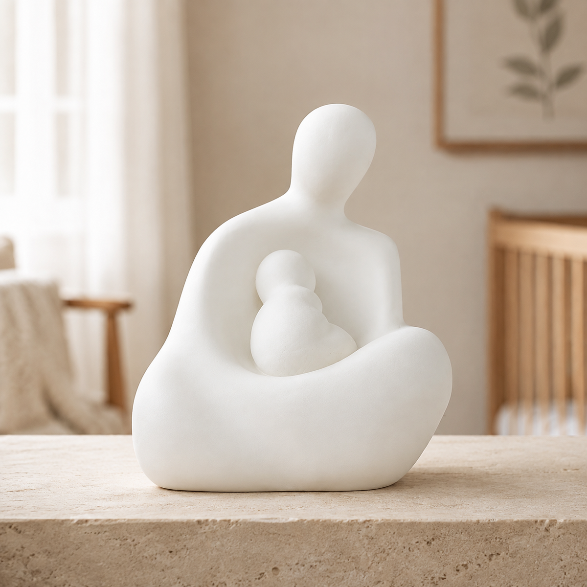 Eternal Motherhood Sculpture - Pure White