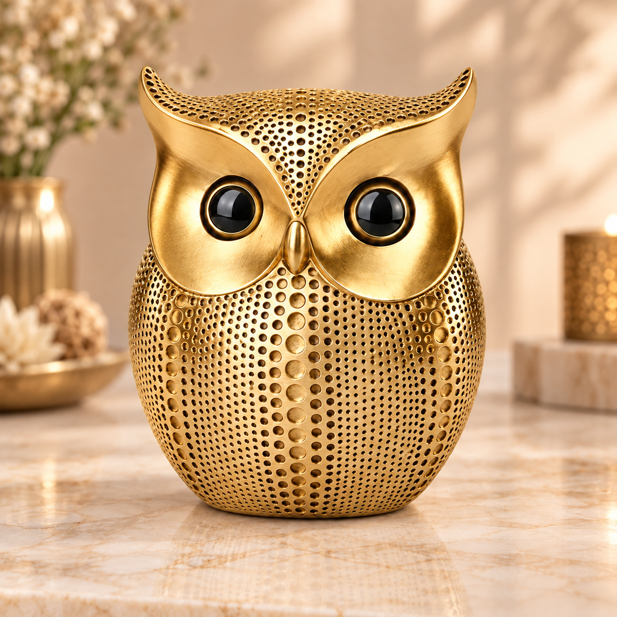 Golden Wisdom Owl
