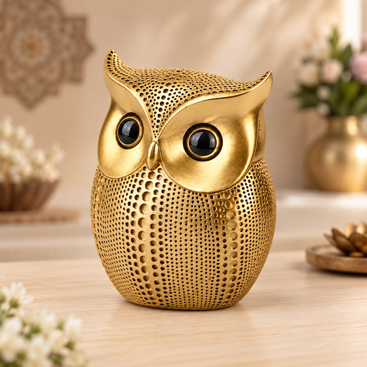 Golden Wisdom Owl