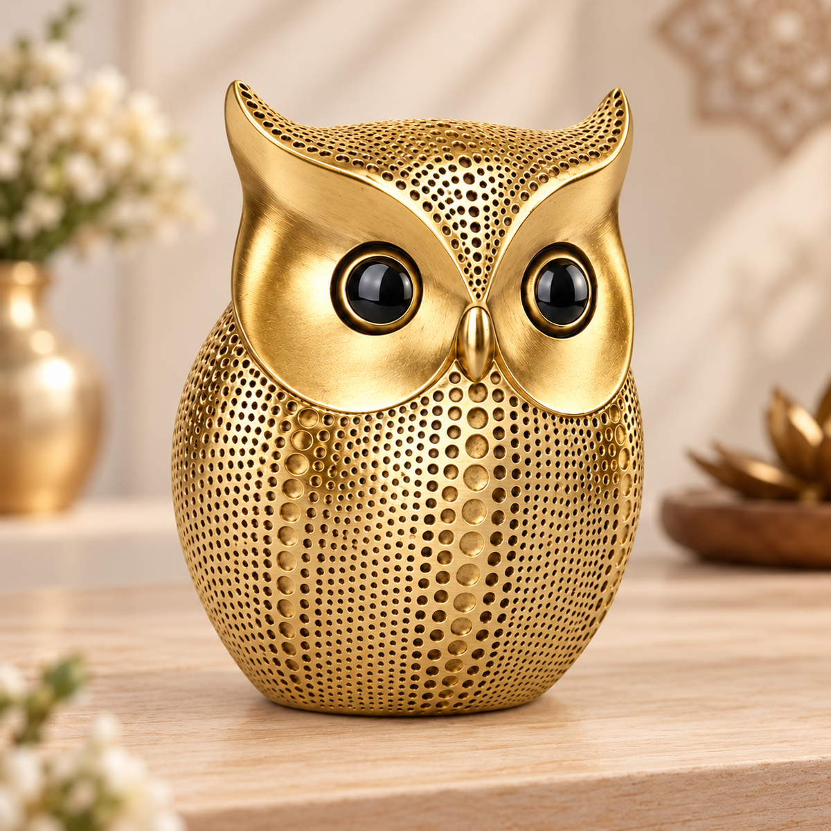 Golden Wisdom Owl