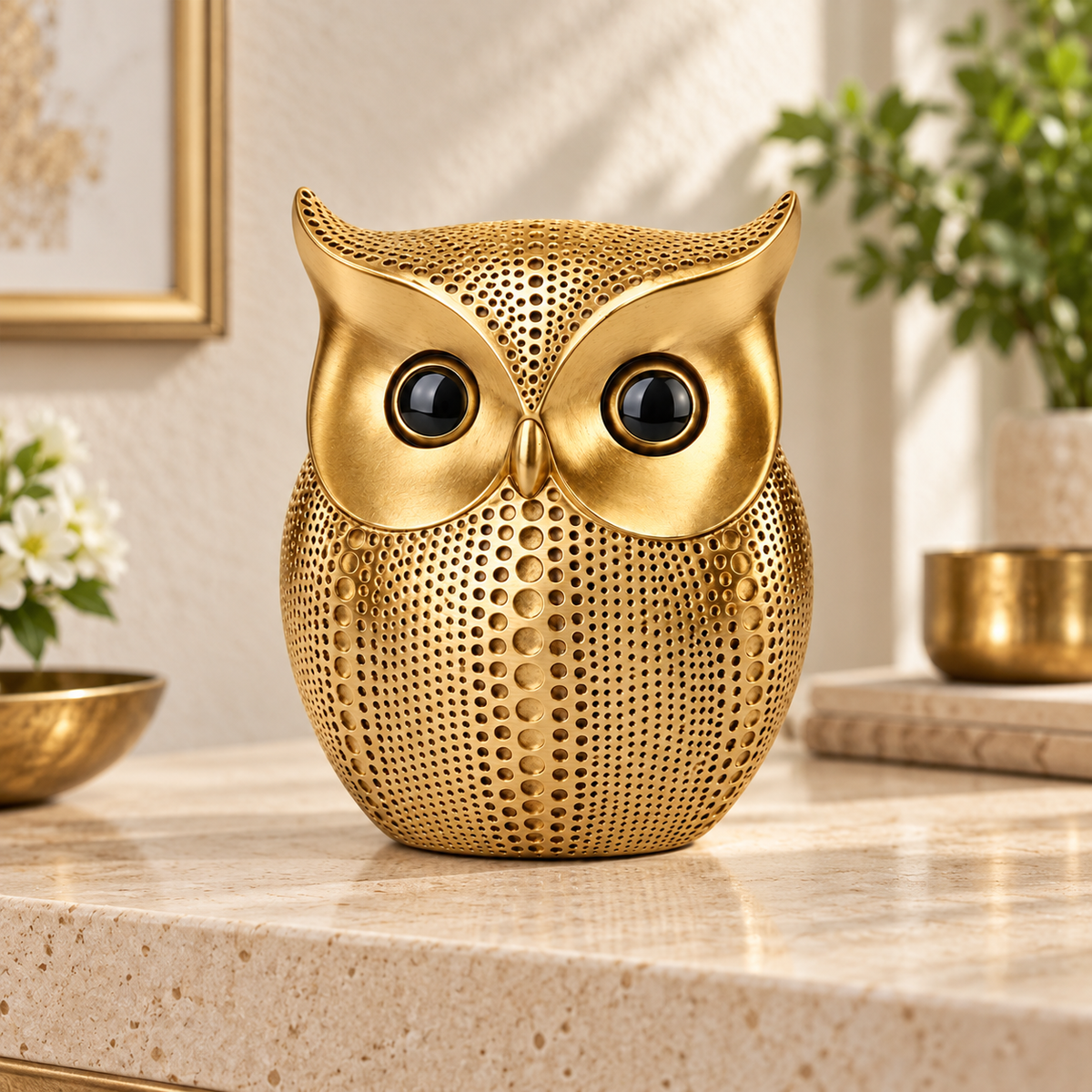 Golden Wisdom Owl