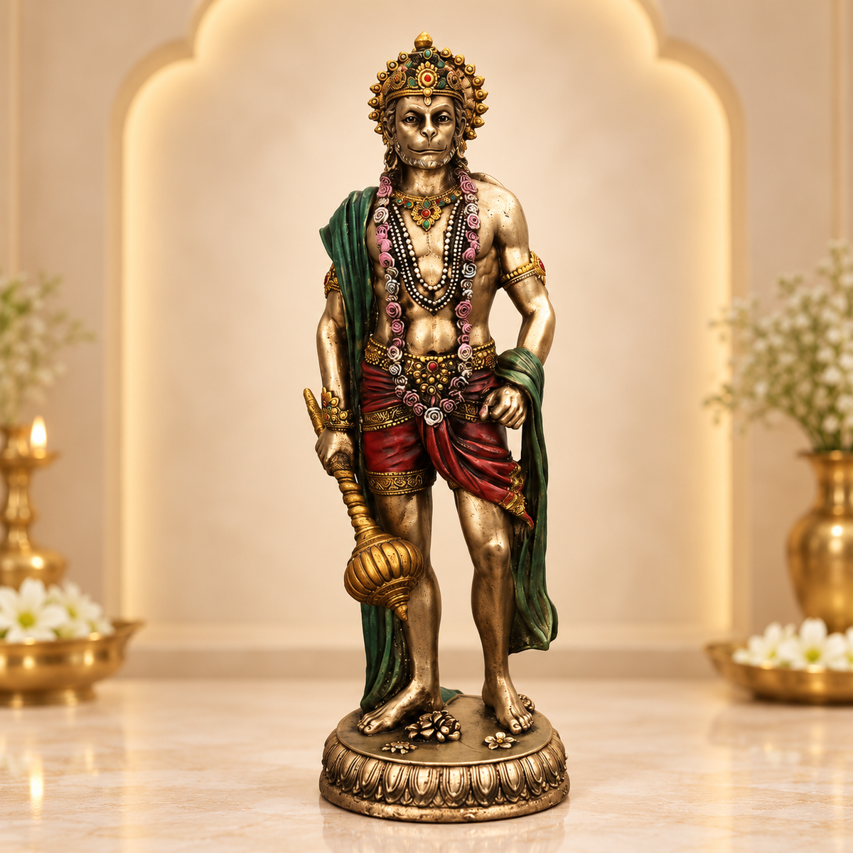 Standing Lord Hanuman with Gada Idol