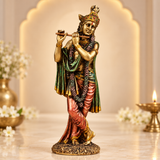 Standing Lord Krishna with Flute Idol