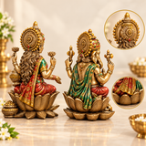 Goddess Lakshmi and Lord Ganesha Idol Set