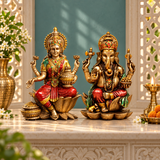 Goddess Lakshmi and Lord Ganesha Idol Set