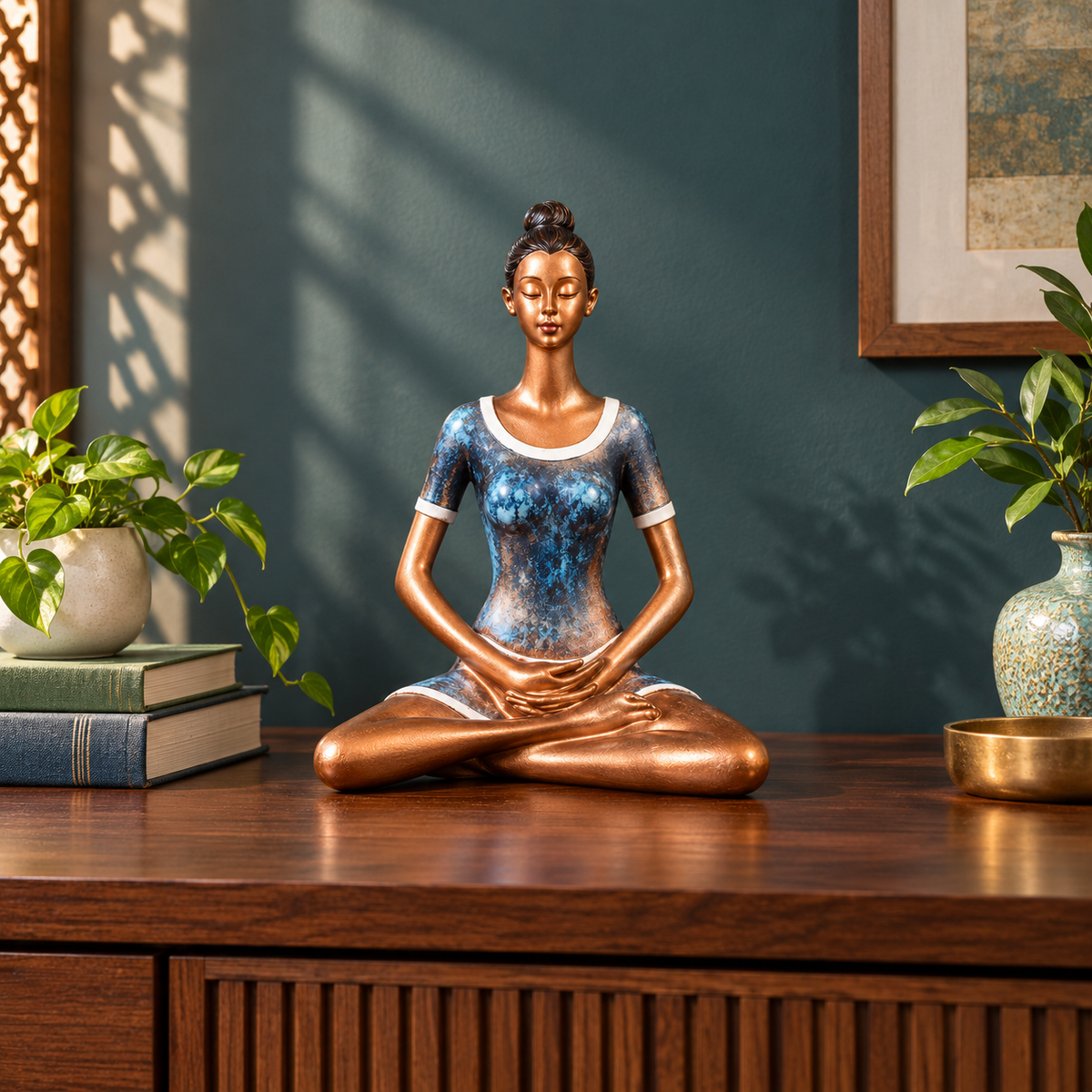 Serene Lotus Meditation Figurine