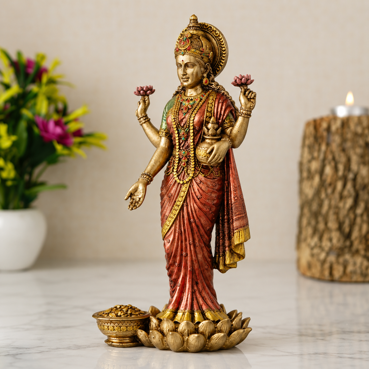 Standing Goddess Lakshmi Idol