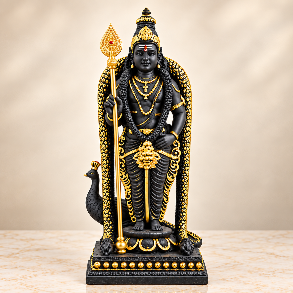 Standing Lord Murugan with Vel Idol