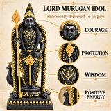 Standing Lord Murugan with Vel Idol