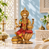 Goddess Lakshmi Antique Idol (7 Inch)