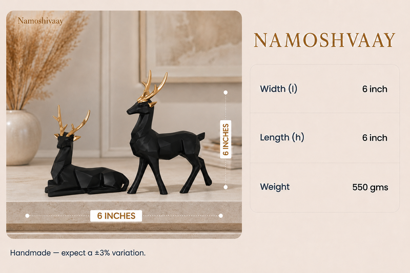 Divine Harmony Deer Pair dimensions