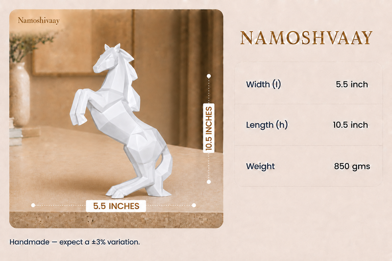 Divine Success Horse - White dimensions