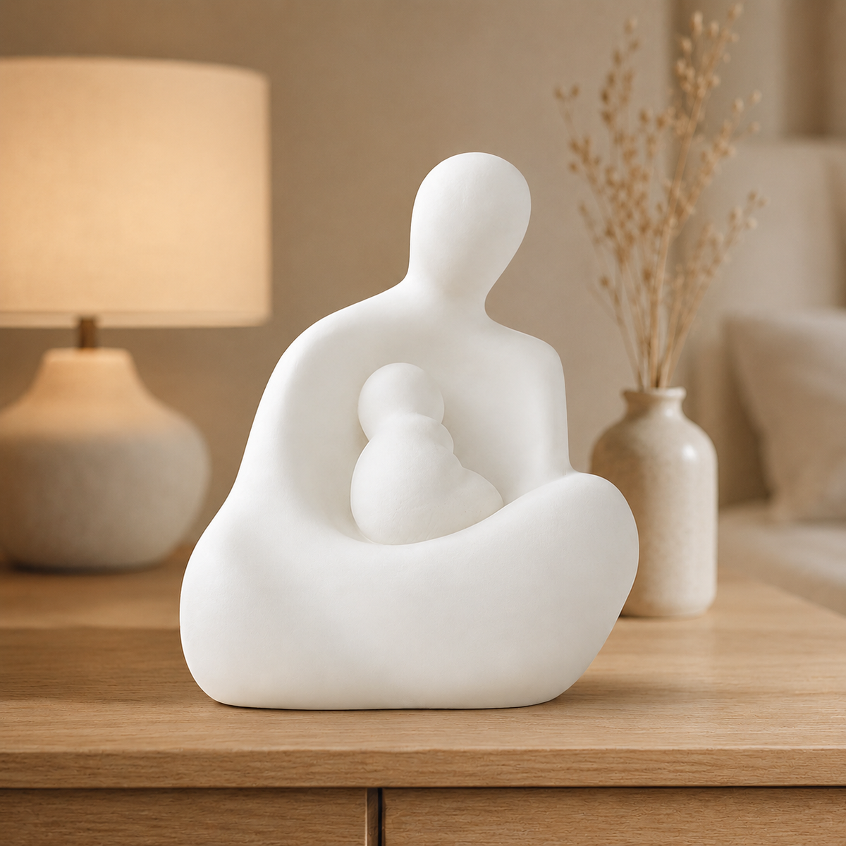 Eternal Motherhood Sculpture - Pure White