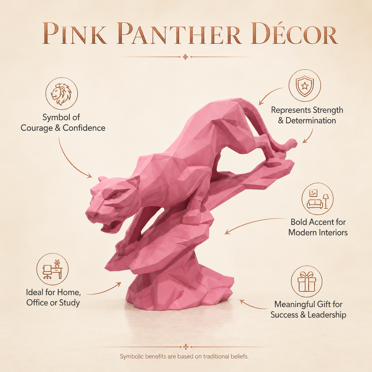 Rising Fortune Panther - Pink