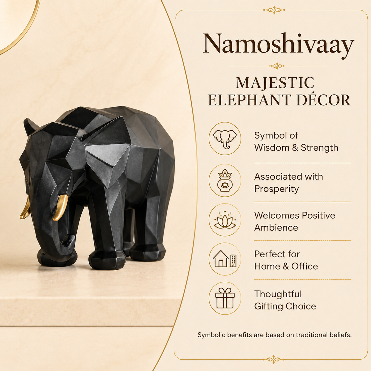 Royal Guardian Elephant - Black