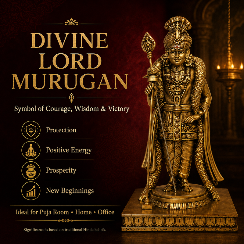 Divine Vel Murugan Antique Idol
