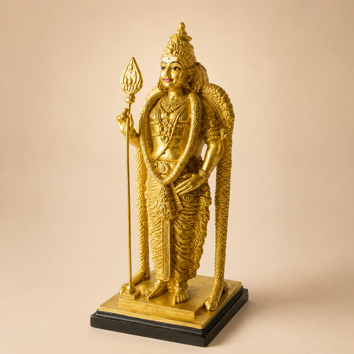 Golden Murugan Blessings Idol