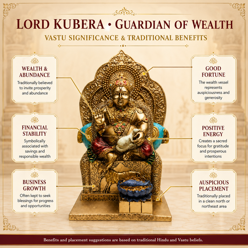 Antique-Golden Lord Kuber Idol