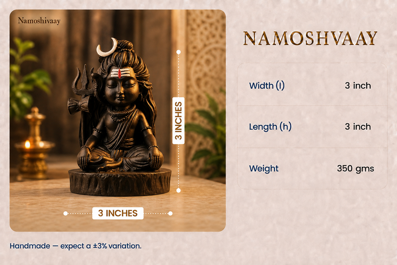 Meditating Baal Lord Shiva dimensions