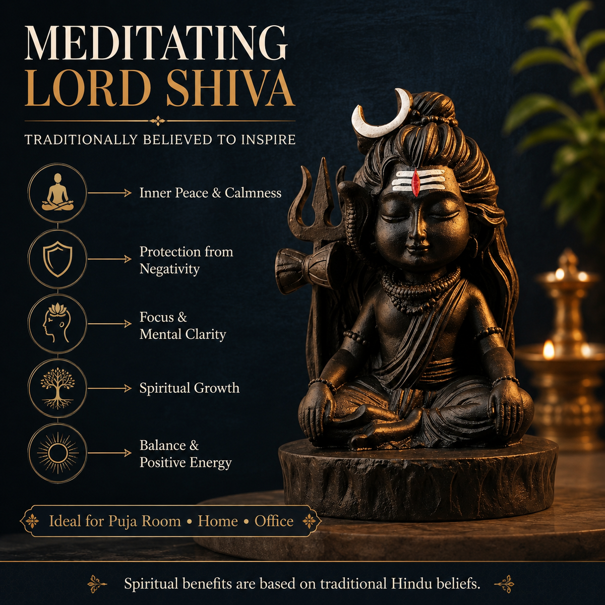 Meditating Baal Lord Shiva