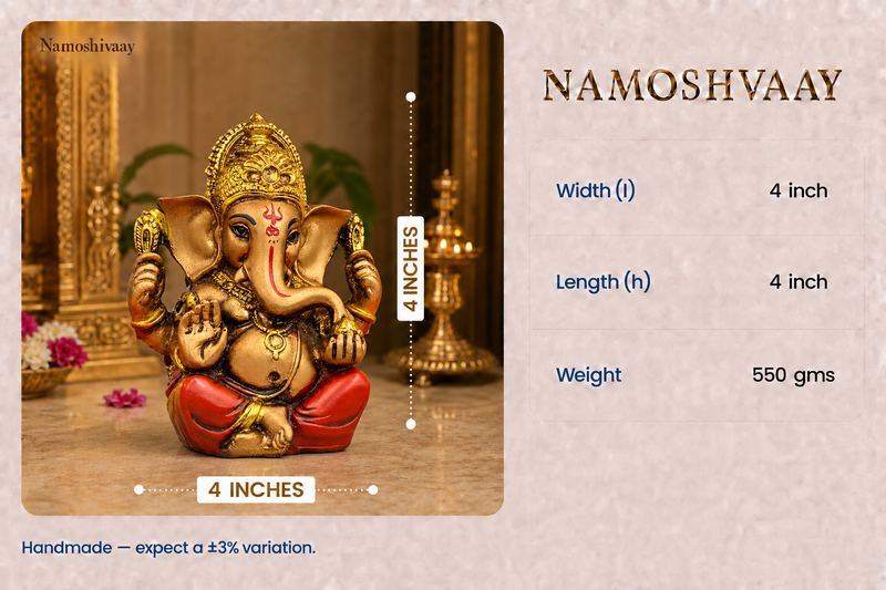 AASHIRWAD GANESHA IDOL dimensions