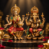 Goddess Lakshmi and Lord Ganesha Idol Set