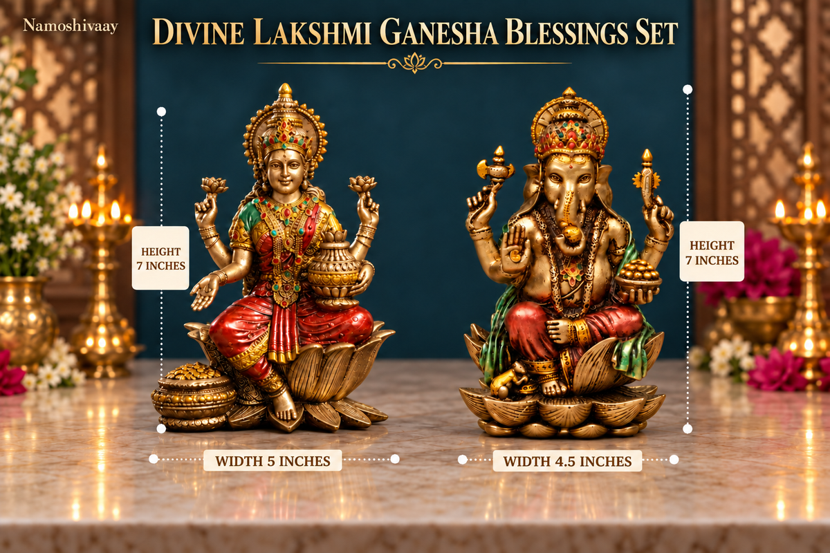 Goddess Lakshmi and Lord Ganesha Idol Set