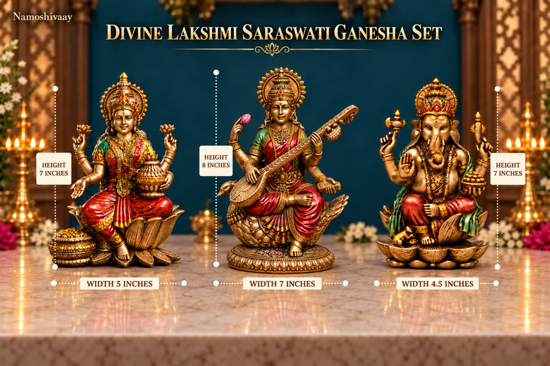 Shubh Lakshmi–Saraswati–Ganesha Murti dimensions