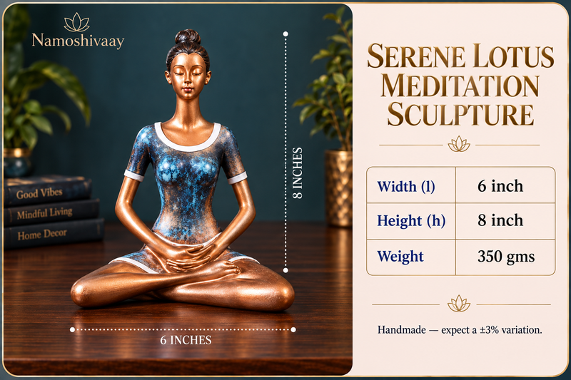 Serene Lotus Meditation Figurine dimensions