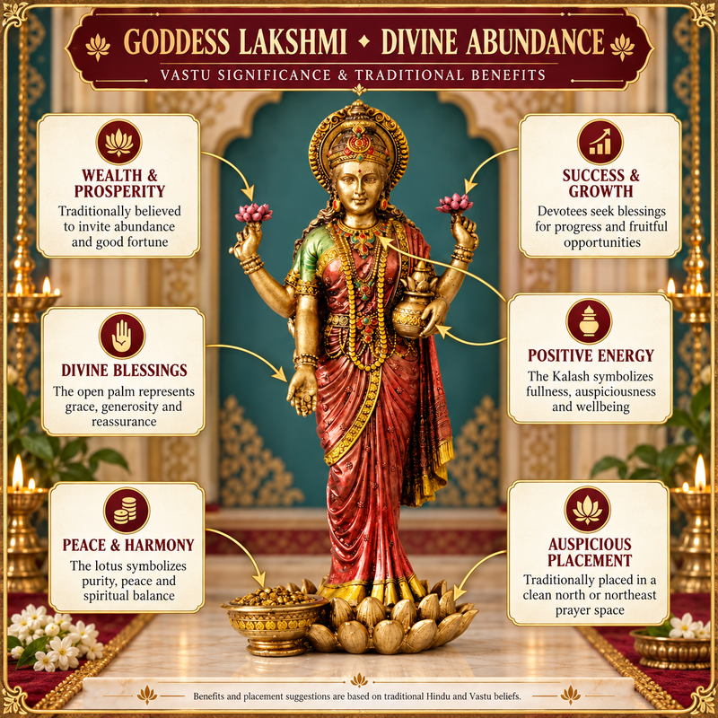 Standing Goddess Lakshmi Idol