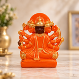 Panchmukhi Hanuman Protection Idol – Orange & Gold