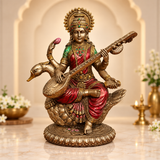 Goddess Saraswati with Veena Idol