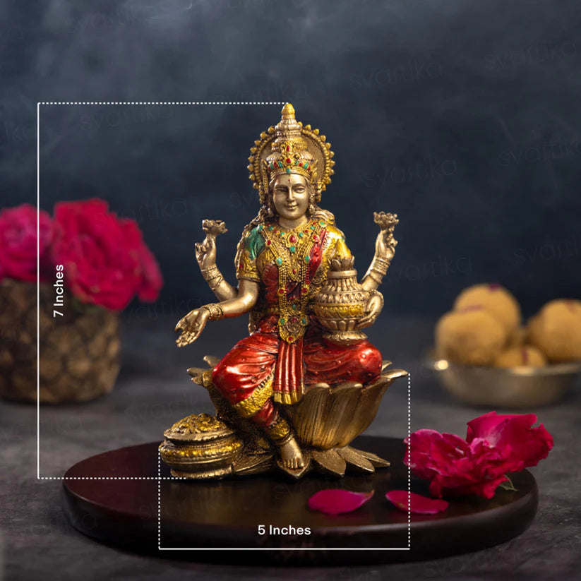 Goddess Lakshmi Antique Idol (7 Inch)